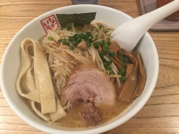 「みそらーめん+ひもかわ4本(¥780+50)」@らーめん なないろの写真