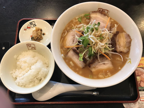 「しょうが風味のあったか味噌ラーメン」@喜多方ラーメン 坂内 蘇我店の写真