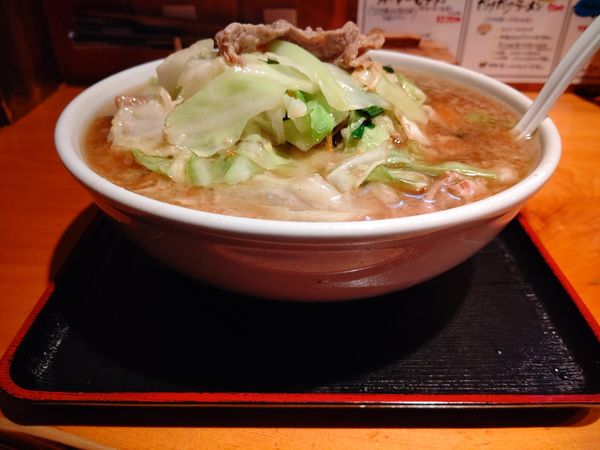 「ファイト一発ラーメン(並盛・太麺)1,220円」@一発ラーメン はしご屋 高崎店の写真