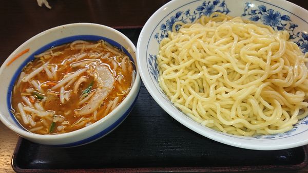 「辛子つけ麺大盛(850円)野菜(110円)」@郡山大勝軒の写真