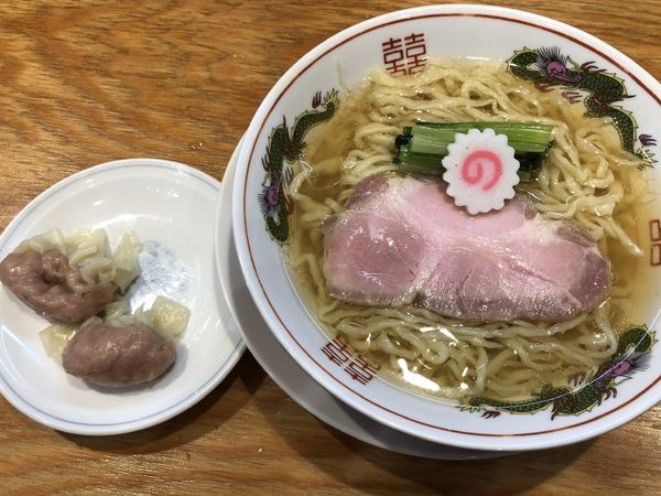 「白だしラーメン＋肉ワンタン」@キング製麺の写真