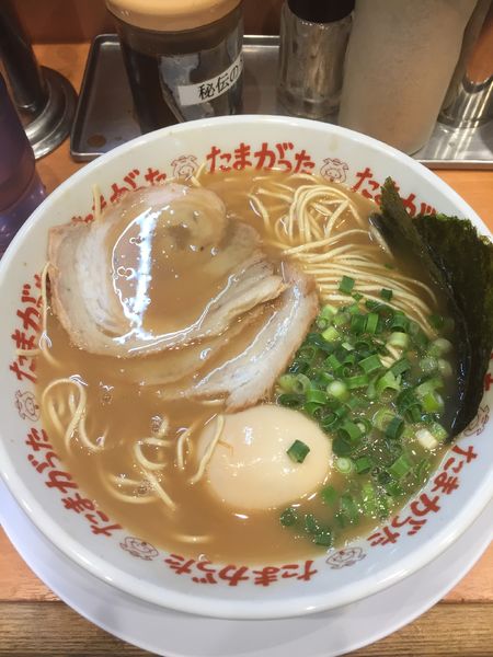 「らーめん＋味玉＋うま辛味噌 ¥750+100+30」@九州大分らぁめん たまがった 西口店の写真