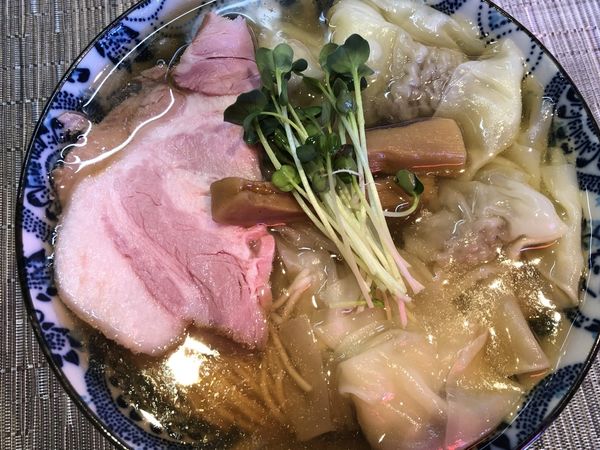 「塩煮干ワンタン中華そば」@柴崎亭の写真