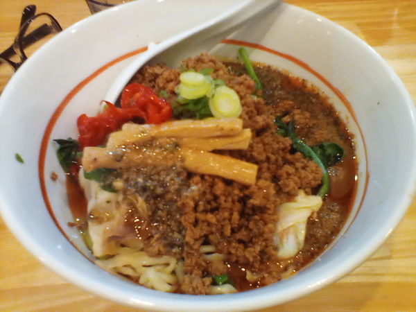 「[限定]手もみ味噌混ぜそば担担風」@川の先の上の写真