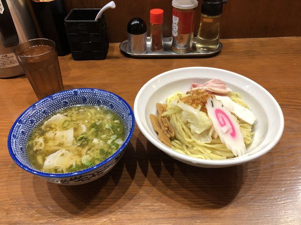 「ガーリック塩つけ麺」@麺や百日紅の写真