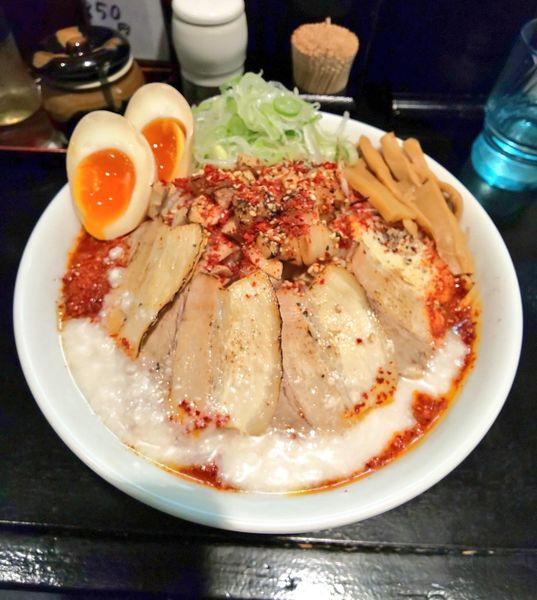 「冬季限定 辛味噌 990円 辛さ増し 背脂トッピング」@上州濃厚中華蕎麦 はたお商店 下小出本店の写真