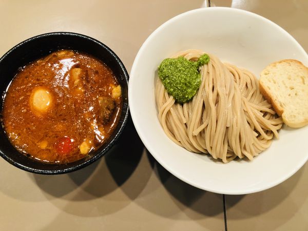 「海老トマトつけ麺味玉肉増 1250円」@つけ麺 五ノ神製作所の写真