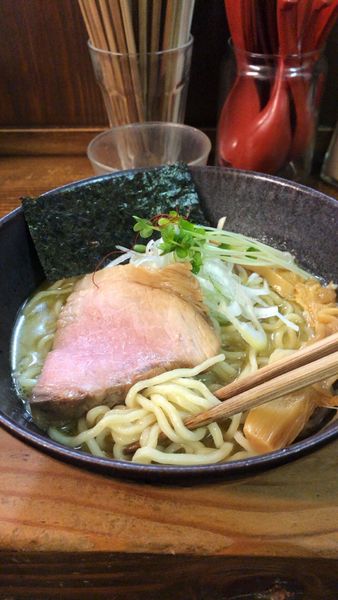 「濃厚牡蠣ソバ850円＋大盛150円」@貝だしラーメン 貝ガラ屋の写真