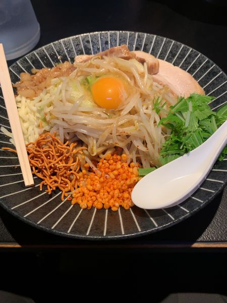 「まぜそば+大盛り+豚マシ(830+100+100)」@鹿粋軒の写真