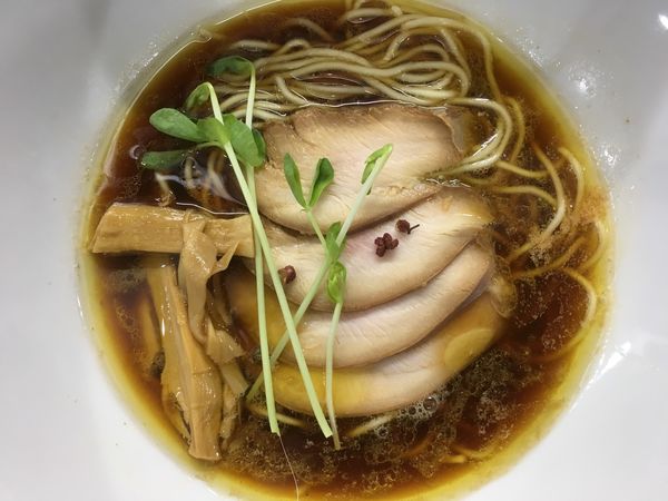 「シャモそばヌードル 900円」@創作麺 やま鳶の写真