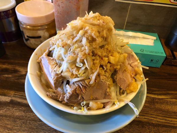 「ラーメン300g 豚増し野菜多め脂多め麺固め」@高木のぶぅの写真