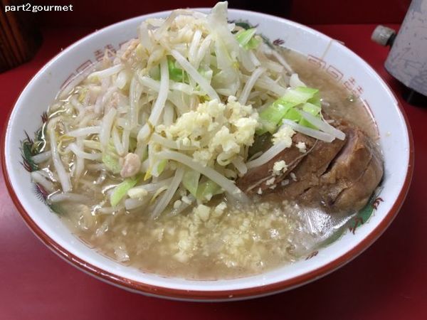 「小ブタ 「ニンニクアブラ」(880円)」@ラーメン二郎 京急川崎店の写真