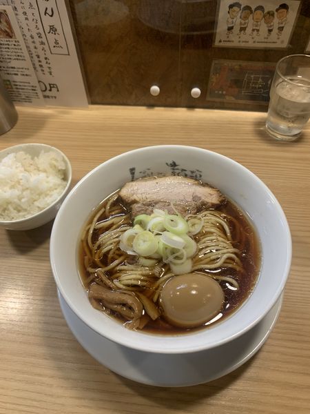 「ラーメン　ランチライスセット」@人類みな麺類の写真