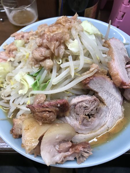 「ラーメン、200g、豚増し、ヤサイ、ニンニク、アブラ」@立川マシマシ OGKB店の写真