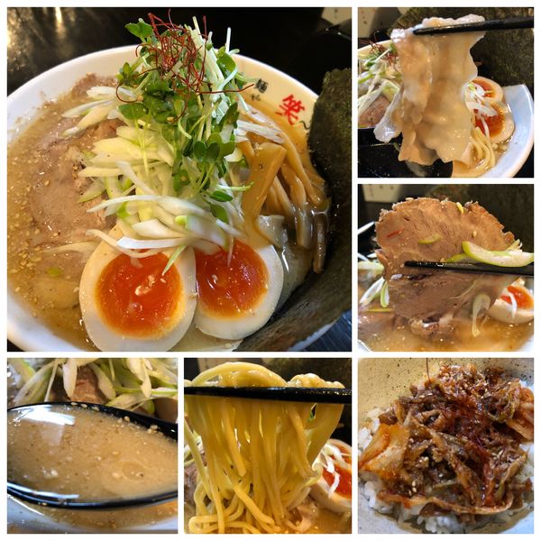 「【限定】肉味噌ラーメン850円餃子350円豚キムチ200円」@麺や 笑 ～Sho～の写真