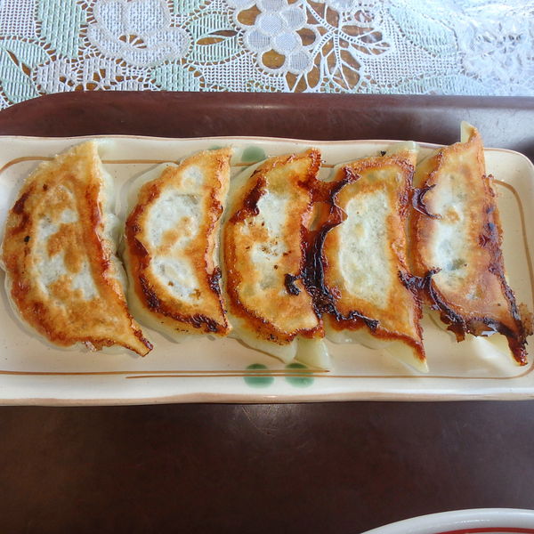 「手打ち中華そば醤油700円、手作り餃子350円」@のんきやの写真