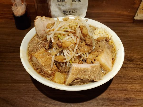 「ラーメン並(ヤサイ、カラメ)800円」@らーめんふぁんくらぶ 歴史を刻めの写真