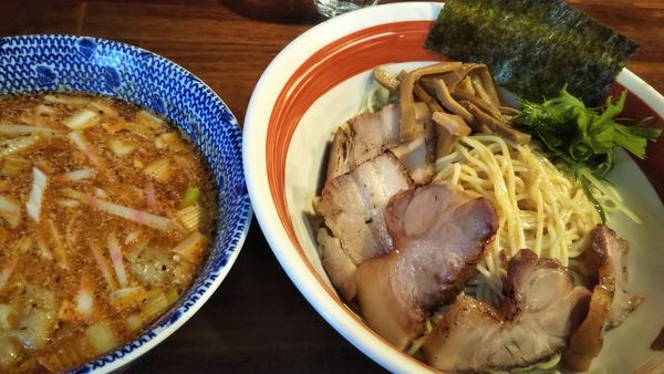 「坦々ワンタンつけ（限定１０００円、中盛無料）＋チャーシュー」@麺屋 悠の写真