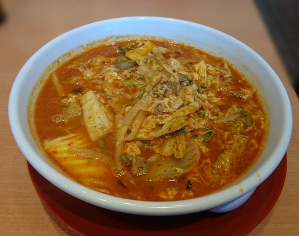 「チゲ味噌ラーメン 大盛」@日高屋 フレスポ八潮店の写真