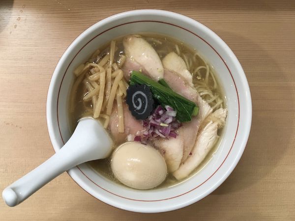「プレミアムモルツ小瓶 → 特製のどぐろそば」@らぁ麺 くろ渦の写真