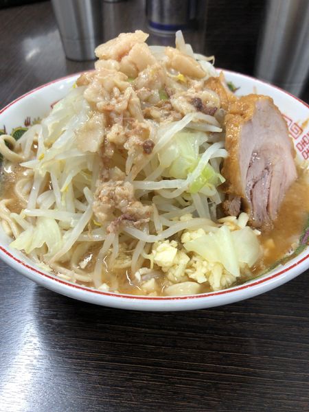 「小ラーメン(野菜+アブラ+ニンニク少)」@ラーメン二郎 川越店の写真