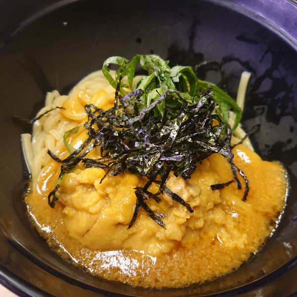 「濃厚うにまぜそば418円、替え玉110円他」@スシロー 港南台店の写真