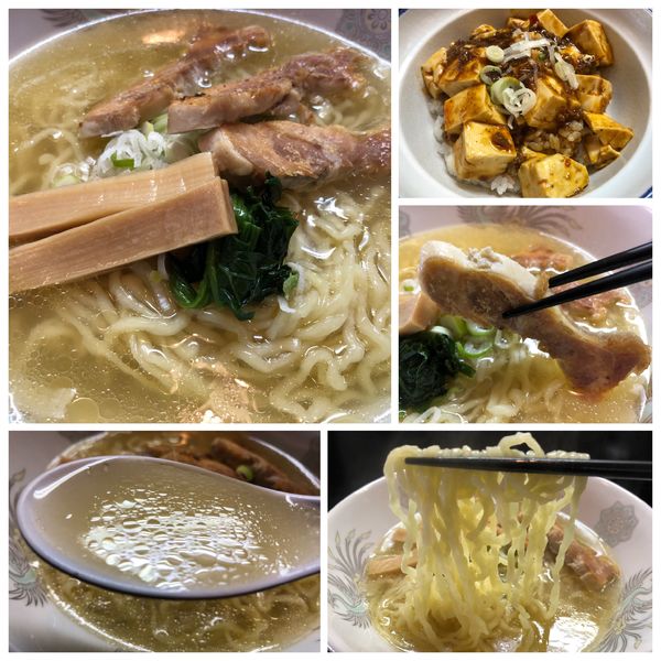 「鶏そば 780円 ミニ麻婆丼 300円」@园々の写真