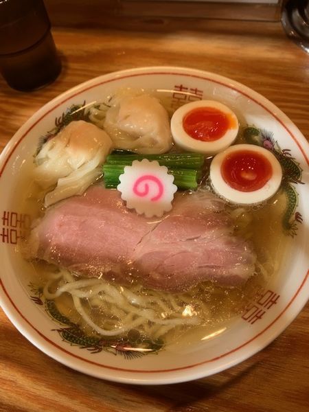 「白だし 通常価格850円　味玉110円 海老ワンタン160円」@キング製麺の写真