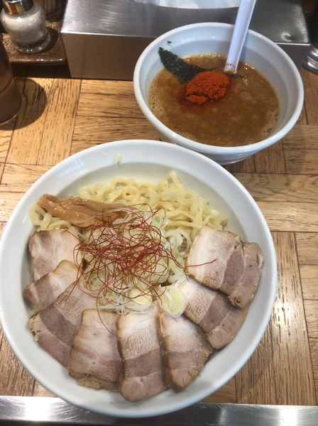 「【限定】辛つけめん550円+味玉クーポン」@めん業一筋 善龍の写真