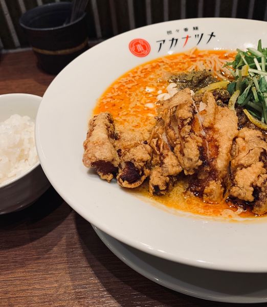 「排骨担々香麺（麺固・2辛￥1150）」@担々香麺 紅棗の写真