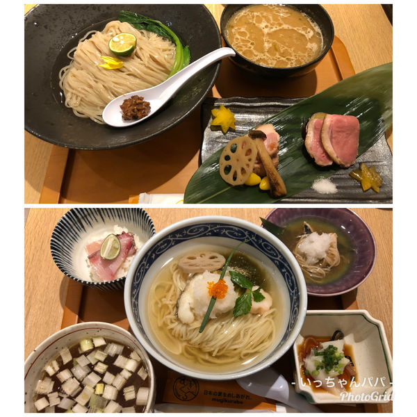 「麺割烹 冬の魚と蓮根のつけそば 1000円 他＊3回分」@むぎくらべの写真