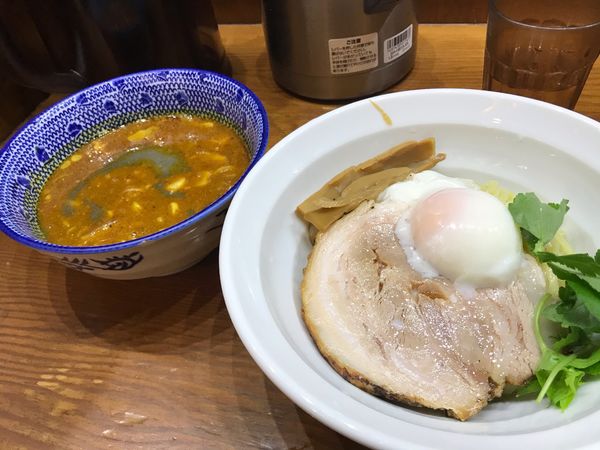 「カレー煮干しつけ麺」@麺や百日紅の写真
