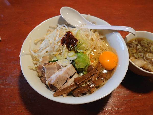 「まぜそば大盛」@麺屋二八の写真