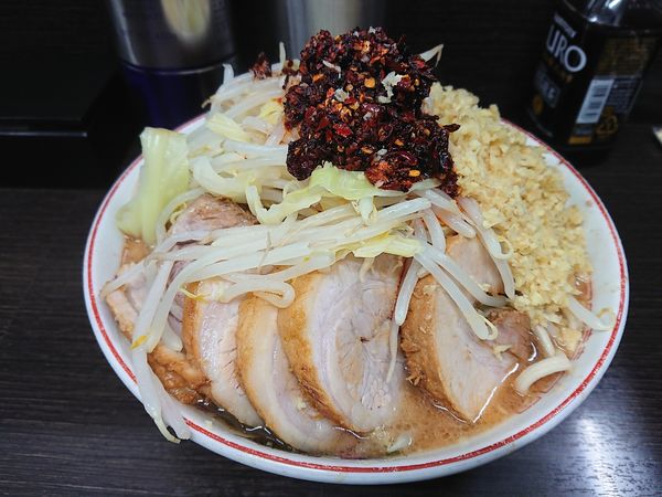 「小 豚 ラー油、生姜」@ラーメン二郎 川越店の写真