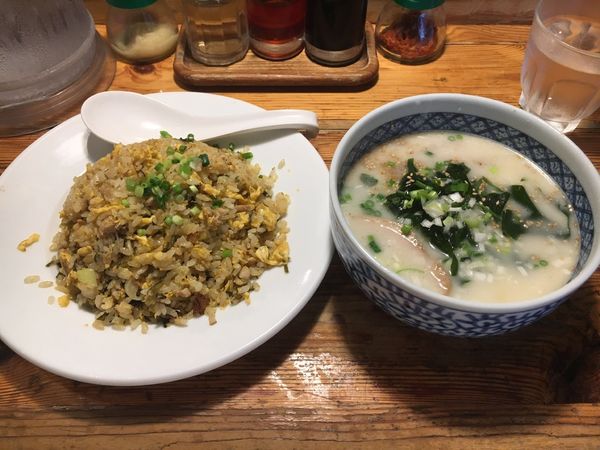 「炒飯セット　高菜炒飯　熟成塩」@麺飯食堂 なかじまの写真