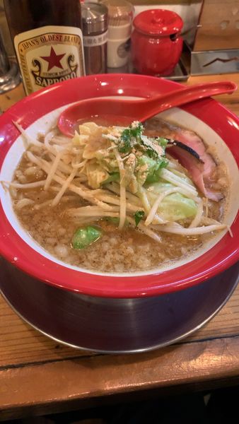 「味噌ラーメン」@手打ち極太麺 ジョニーの味噌の写真