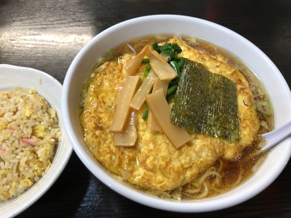 「天津麺 + ミニチャーハン + ギョーザ」@東京亭 昭島店の写真