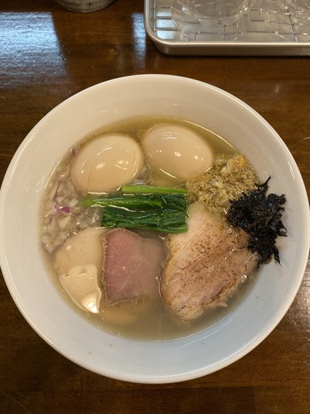 「特製貝節潮そば」@CLAM＆BONITO貝節麺RAIKの写真