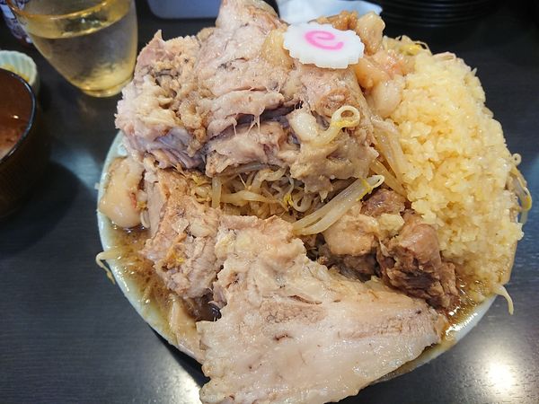 「豚増しラーメン、野菜、脂、生姜ダレ」@自家製麺 No11の写真