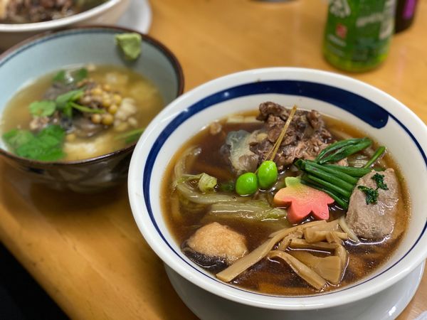 「10周年記念限定　活〆鼈「ガメラ」B＋和牛刺し」@MENYA 食い味の道有楽の写真