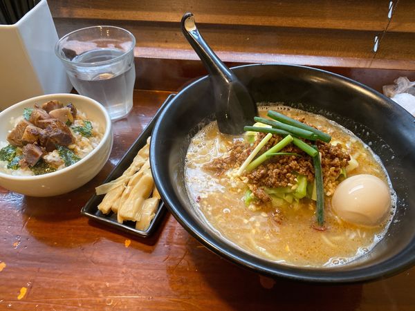 「味玉担々麺　穂先メンマ」@caminoの写真