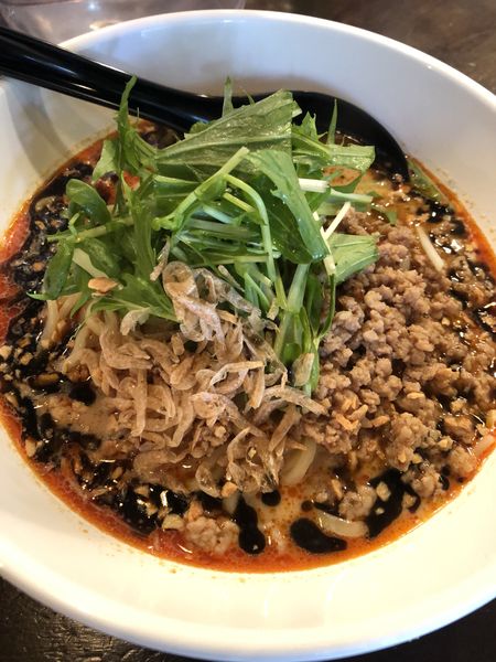 「黒マー油坦々麺」@汁なし担々麺 MATSUの写真