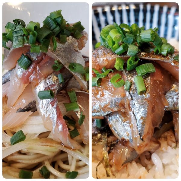 「アジそばとアジ丼」@寿製麺よしかわ 保谷店の写真