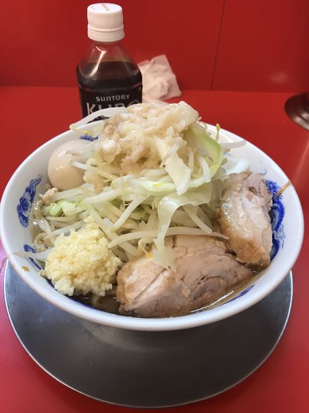 「豚玉ラーメン 並 (アブラヤサイニンニク)」@ジャンクガレッジ 北浦和店の写真