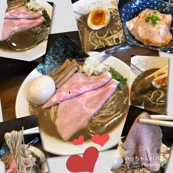 「限定）鶏魚介らーめん 700円 味玉100円 肉丼150円」@Soupmenの写真