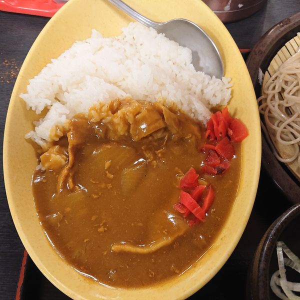 「カレーセット（もり）580円」@ゆで太郎 一番町店の写真