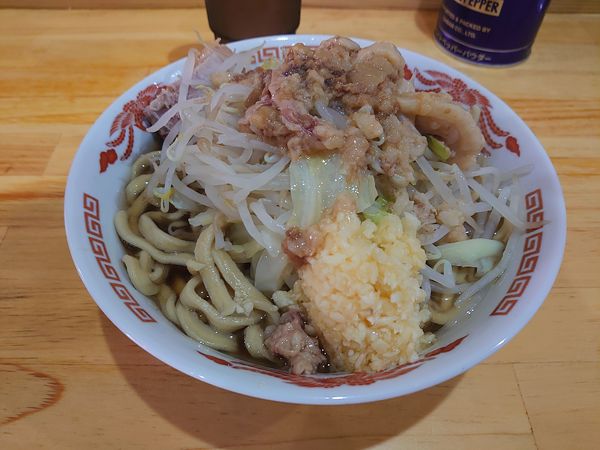 「小ラーメン ニンニクアブラ」@ラーメン寿々㐂の写真