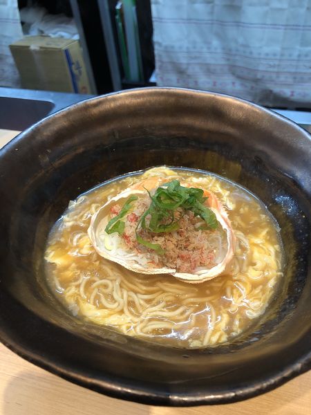 「かにラーメン1280円＋ライス（サービス）」@かにラーメン光夏の写真