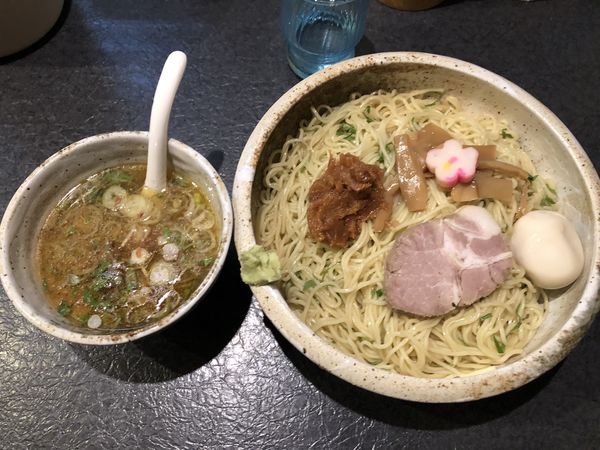 「青じそ梅鰹つけ麺細麺あっさり塩大盛り」@秋田ラーメン はまの写真