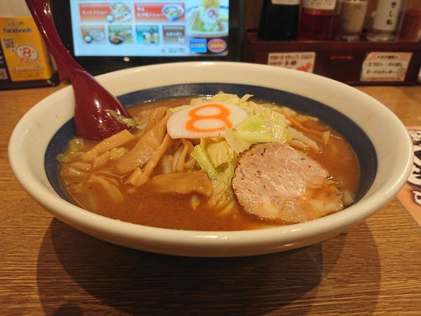 「野菜らーめん(味噌)」@8番ラーメン 福井駅店の写真